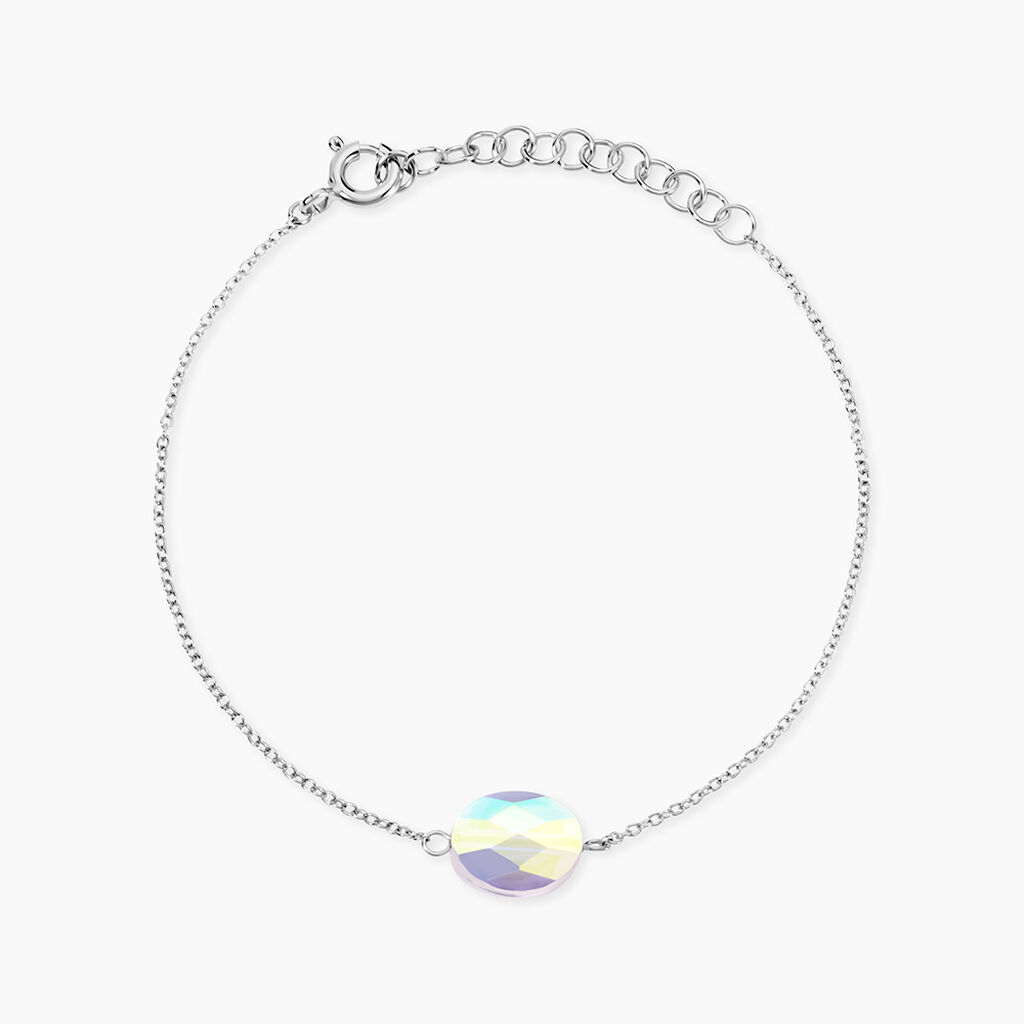 Bracelet Franz Argent Blanc Cristaux De Swarovski - Bracelets fantaisie Femme | Marc Orian