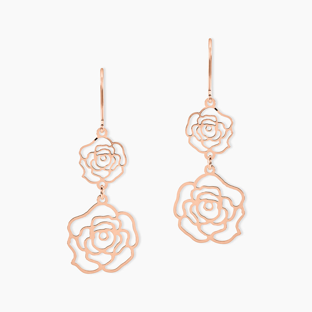 Boucles D'oreilles Pendantes Margotte Argent Rose - Pendantes Femme | Marc Orian