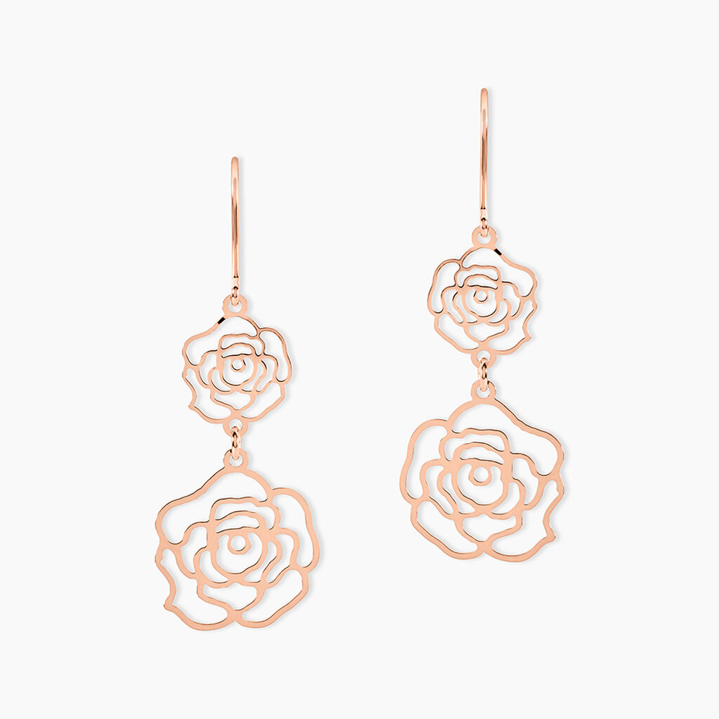 Boucles D'oreilles Pendantes Margotte Argent Rose - Pendantes Femme | Marc Orian