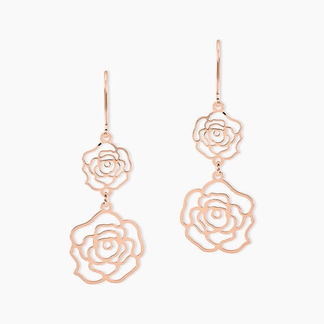 Boucles D'oreilles Pendantes Margotte Argent Rose - Pendantes Femme | Marc Orian