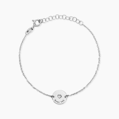 Bracelet Argent Blanc Nevada - Bracelets Medailles Femme | Marc Orian