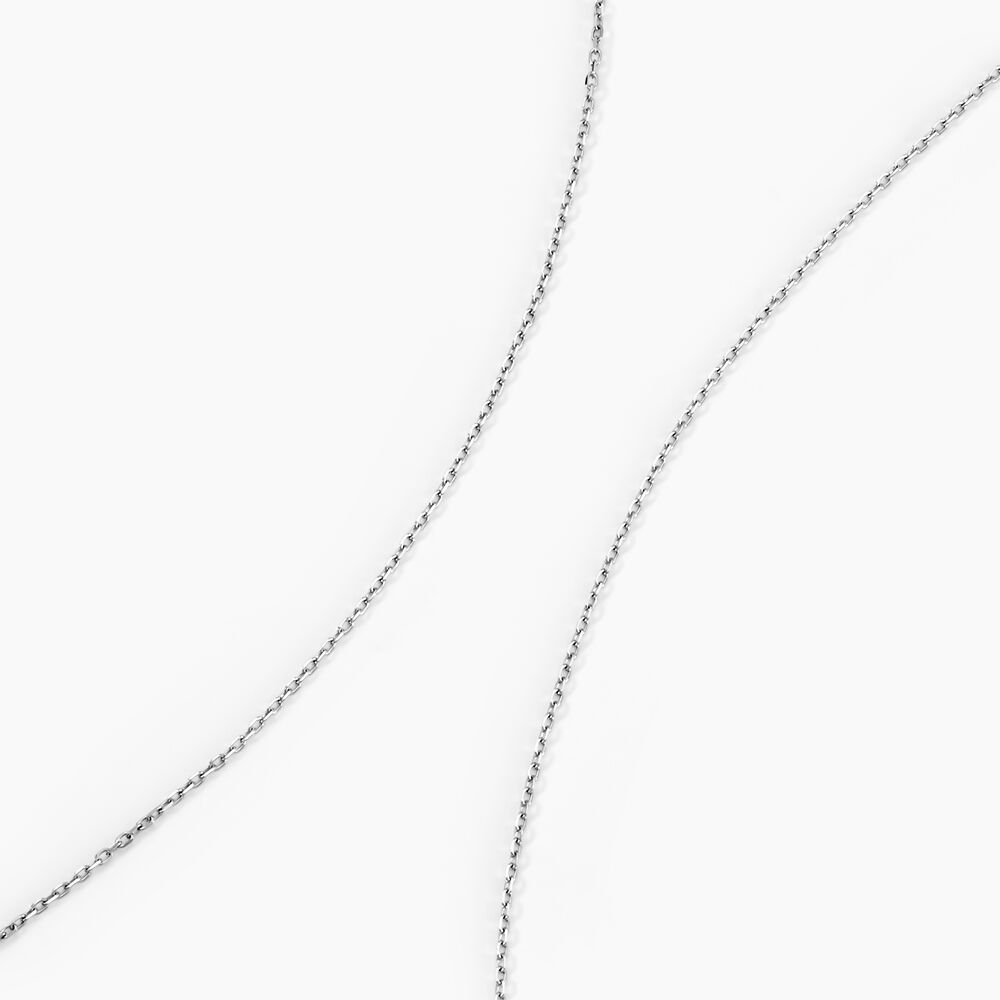 Cha&icirc;ne Igoa Maille For&ccedil;at Diamantee Or Blanc - Chaines Femme | Marc Orian