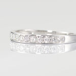 Alliance Rhea Or Blanc Diamant - Alliances avec pierres Femme | Marc Orian