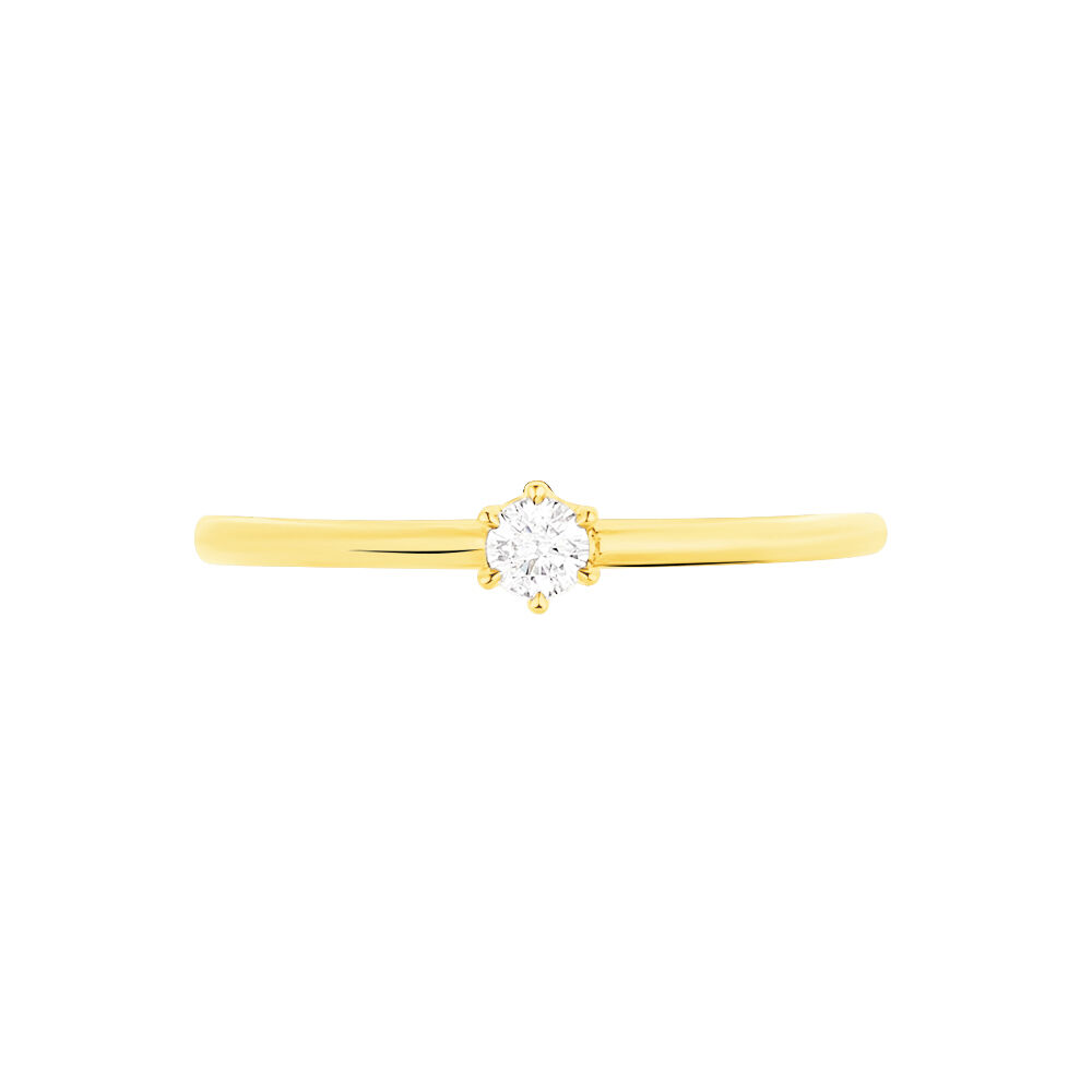 Bague Solitaire Annelies Or Jaune Diamant - Solitaires Femme | Marc Orian