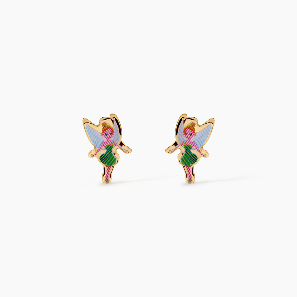 Boucles D'Oreilles Puces Feerie Argent Dor&eacute; A L'Or 750/1000 - Puces Enfant | Marc Orian