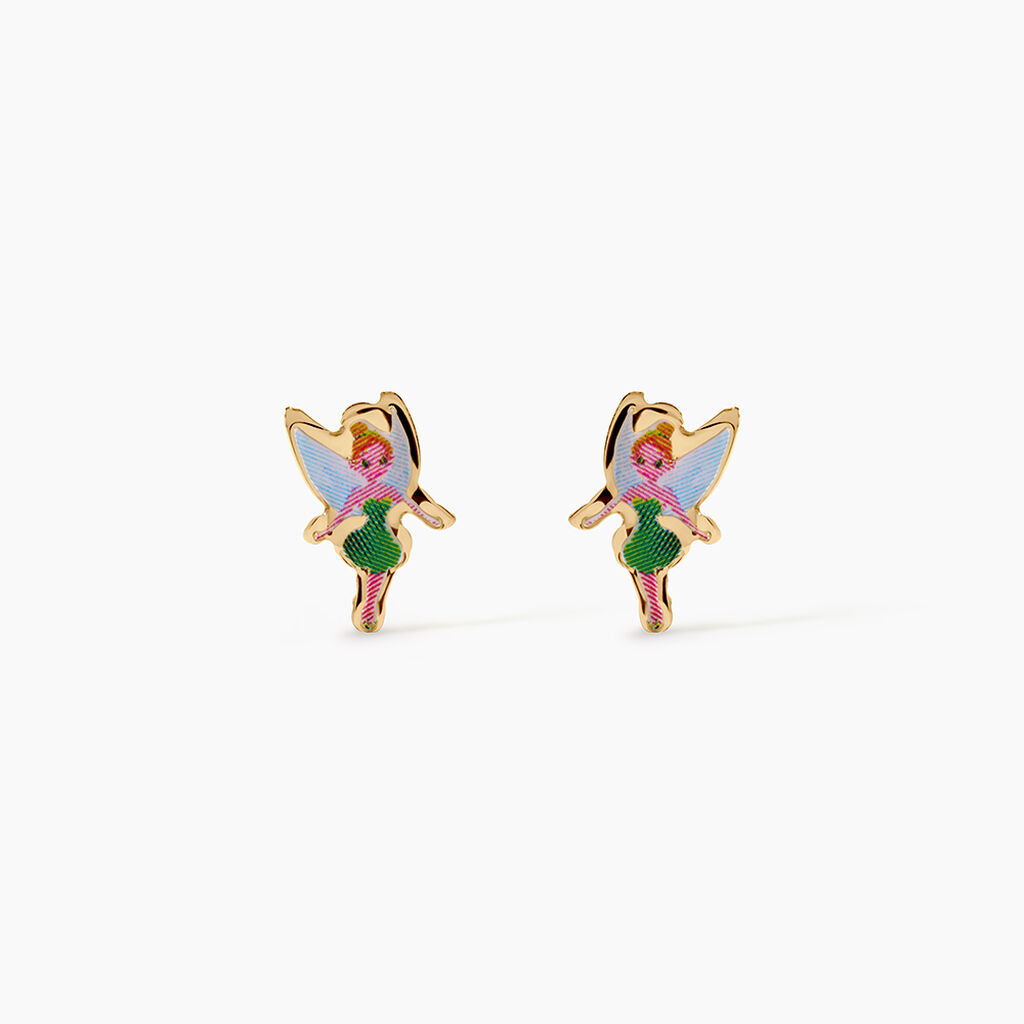 Boucles D'Oreilles Puces Feerie Argent Dor&eacute; A L'Or 750/1000 - Puces Enfant | Marc Orian
