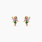 Boucles D'Oreilles Puces Feerie Argent Dor&eacute; A L'Or 750/1000 - Puces Enfant | Marc Orian