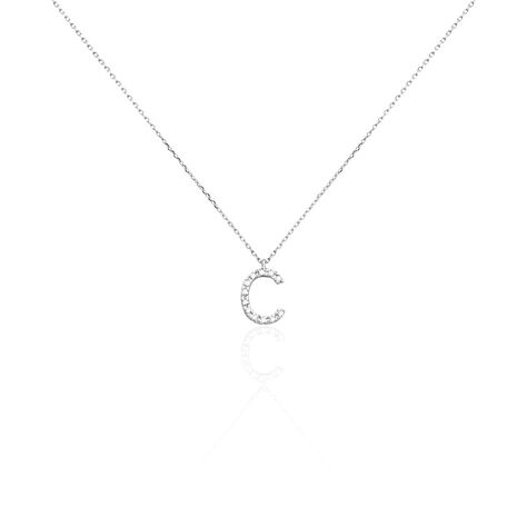Collier Oran Or Blanc Diamant - Colliers avec pierres Femme | Marc Orian