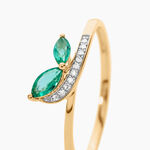 Bague Maximillian Or Jaune Emeraude Diamant - Bagues vintage Femme | Marc Orian
