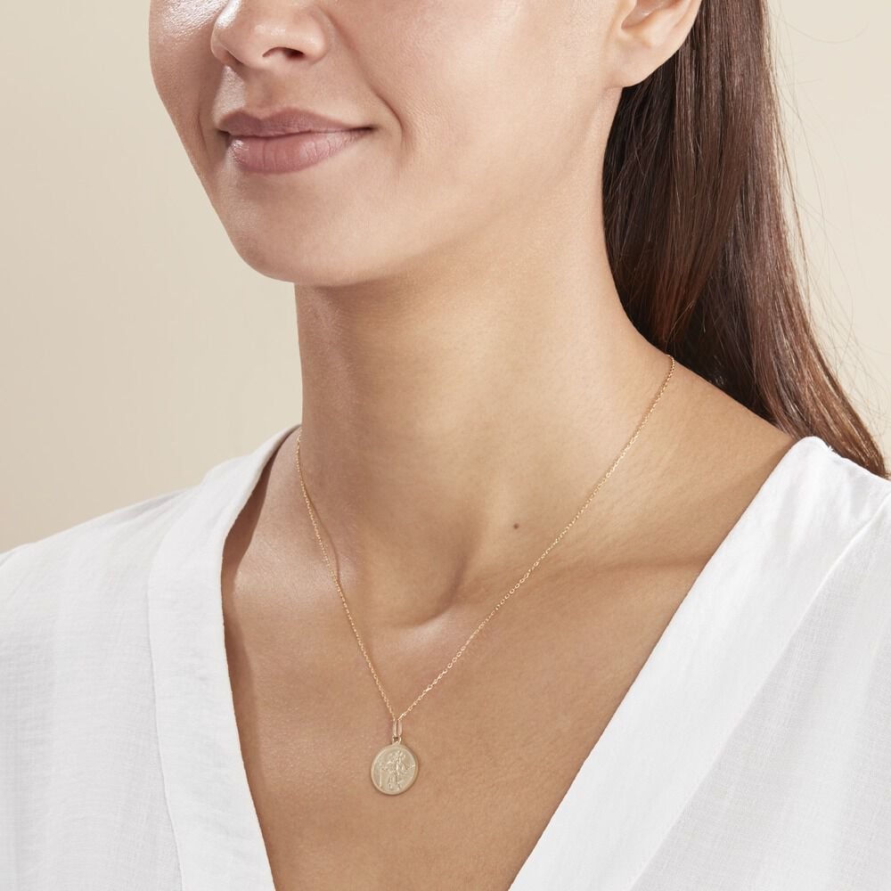 Pendentif Saint Christophe Or Jaune - Médailles et médaillons Famille | Marc Orian