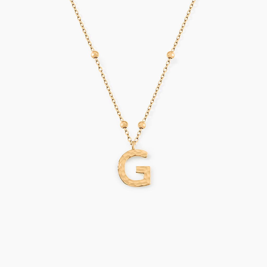 Collier Plaqu&eacute; Or Jaune Lettra - Colliers fantaisie Femme | Marc Orian