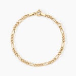 Bracelet Esma Maille Alternee 1/3 Or Jaune - Bracelets mailles Enfant | Marc Orian