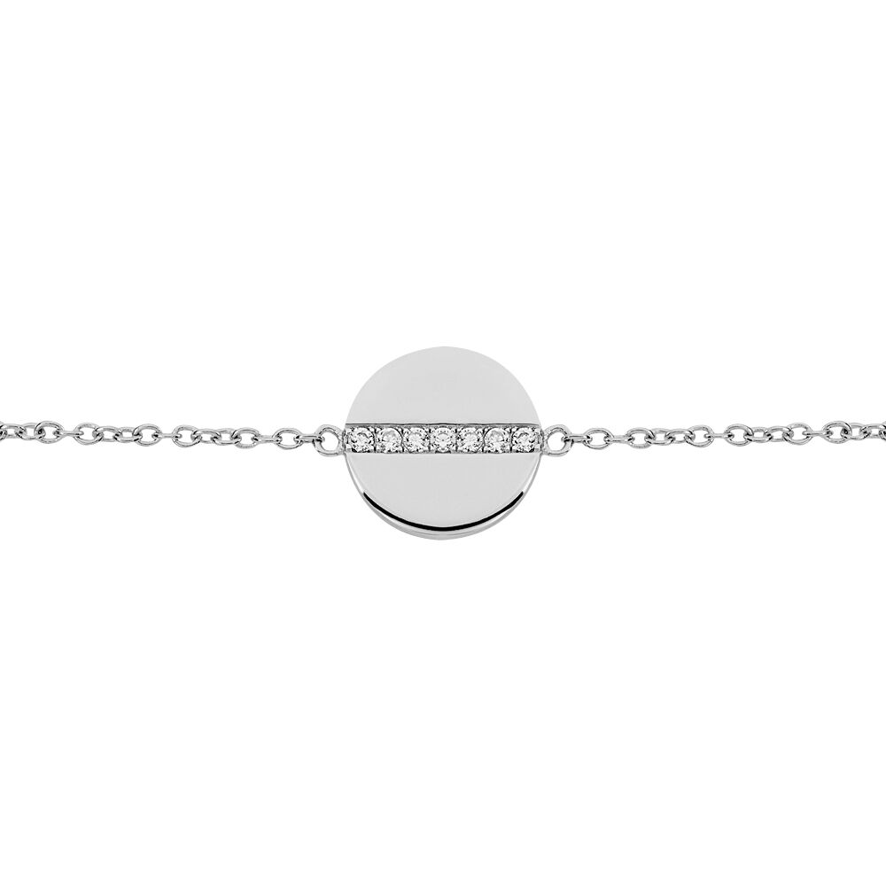 Bracelet Alexane Argent Blanc Oxyde De Zirconium - Bracelets Medailles Femme | Marc Orian