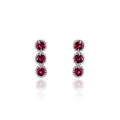 Boucles D'oreilles Puces Kasey Argent Blanc Oxyde De Zirconium - Puces Femme | Marc Orian