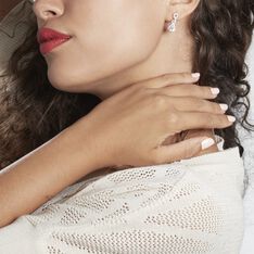Boucles D'oreilles Pendantes Adelma Argent Blanc Oxyde De Zirconium - Boucles d'oreilles Pendantes Femme | Marc Orian