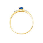 Bague Solitaire Ludmilla Or Jaune Saphir Et Diamant - Solitaires Femme | Marc Orian