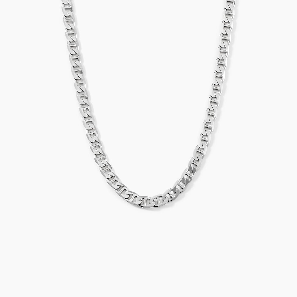 Cha&icirc;ne Piato Marine Argent Blanc - Chaines Homme | Marc Orian