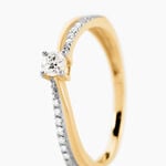 Bague Solitaire Finesse Or Jaune Diamant Diamants - Parures de mariage Femme | Marc Orian