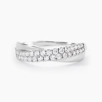 Bague Aglae Or Blanc Oxyde De Zirconium