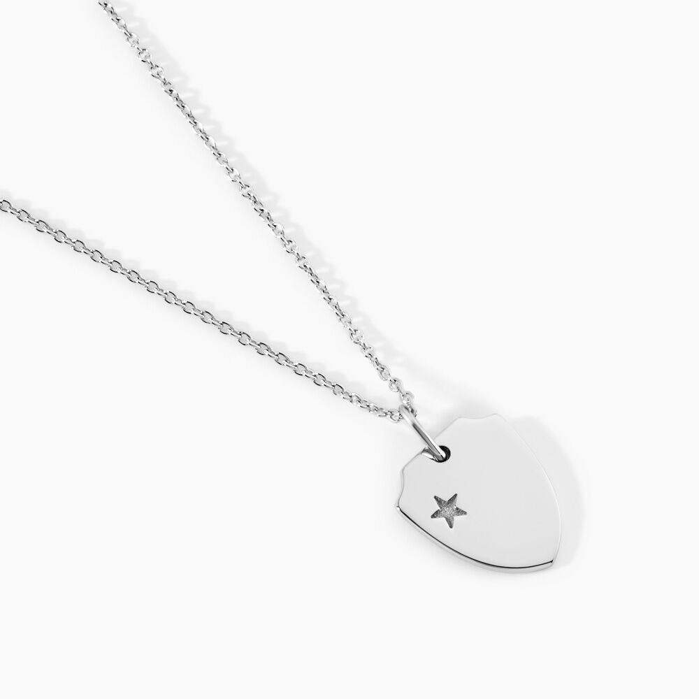 Pendentif Eulalio Argent Blanc - Bijoux fantaisie Homme | Marc Orian