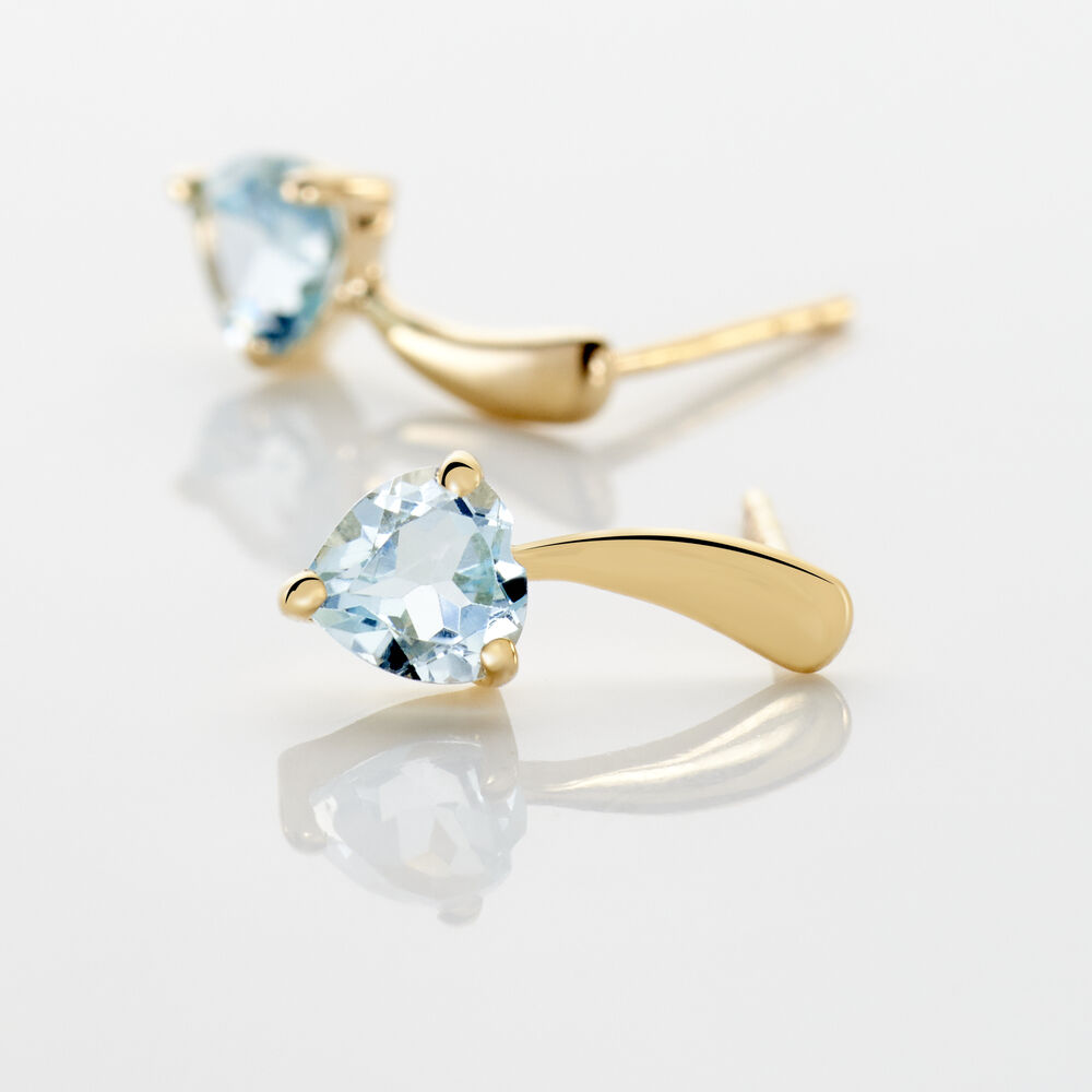 Boucles D'oreilles Puces Salona Or Jaune Topaze - Puces Femme | Marc Orian