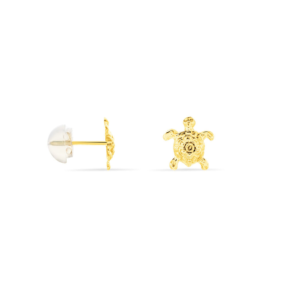 Boucles D'oreilles Puces Almahae Tortue Or Jaune - Puces Famille | Marc Orian