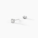 Boucles D'oreilles Puces Artemis Or Blanc Diamant - Puces Femme | Marc Orian