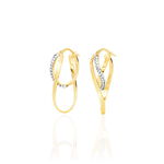 Cr&eacute;oles Luna Or Jaune Strass - Cr&eacute;oles Femme | Marc Orian