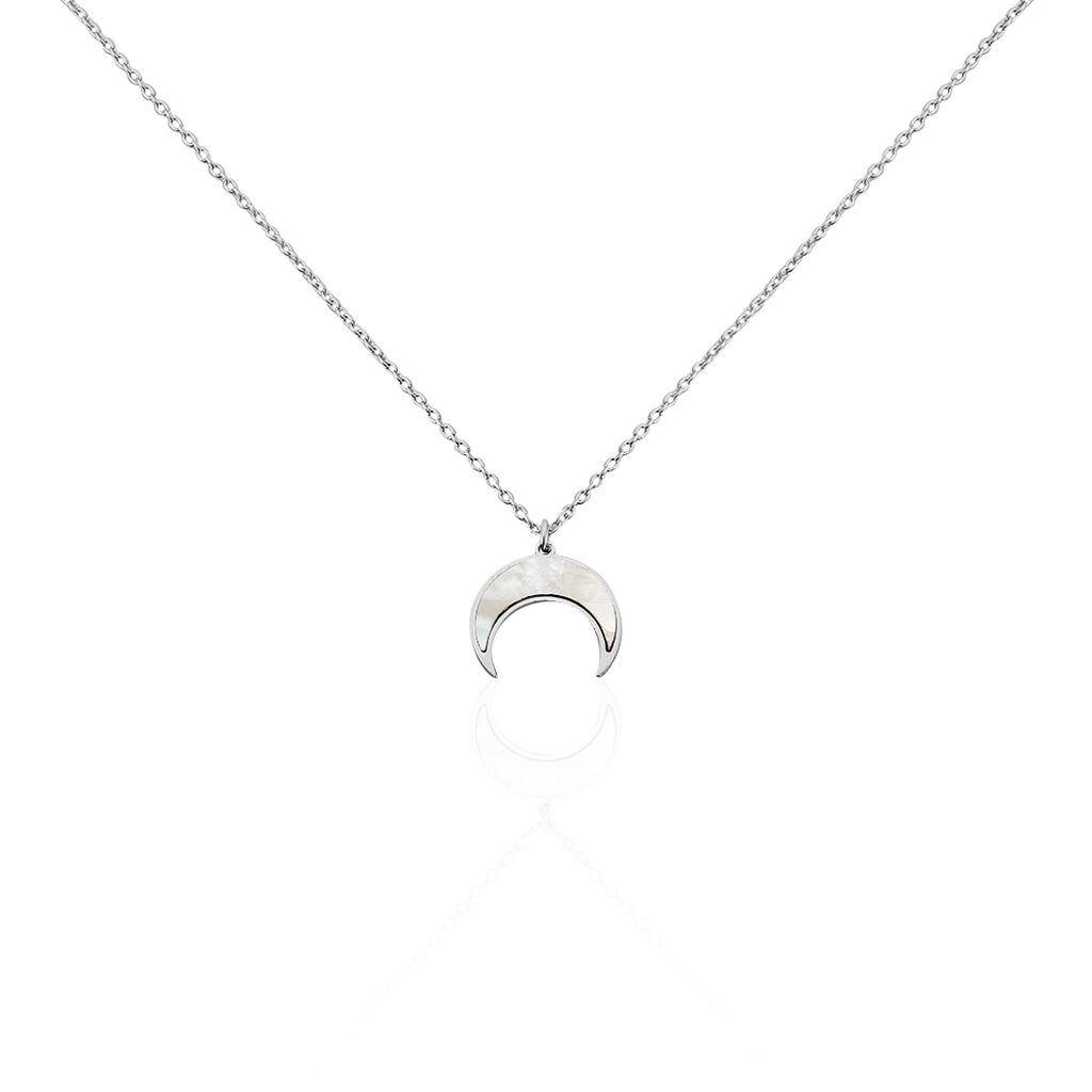 Collier Zea Argent Blanc Nacre - Colliers avec pierres Femme | Marc Orian