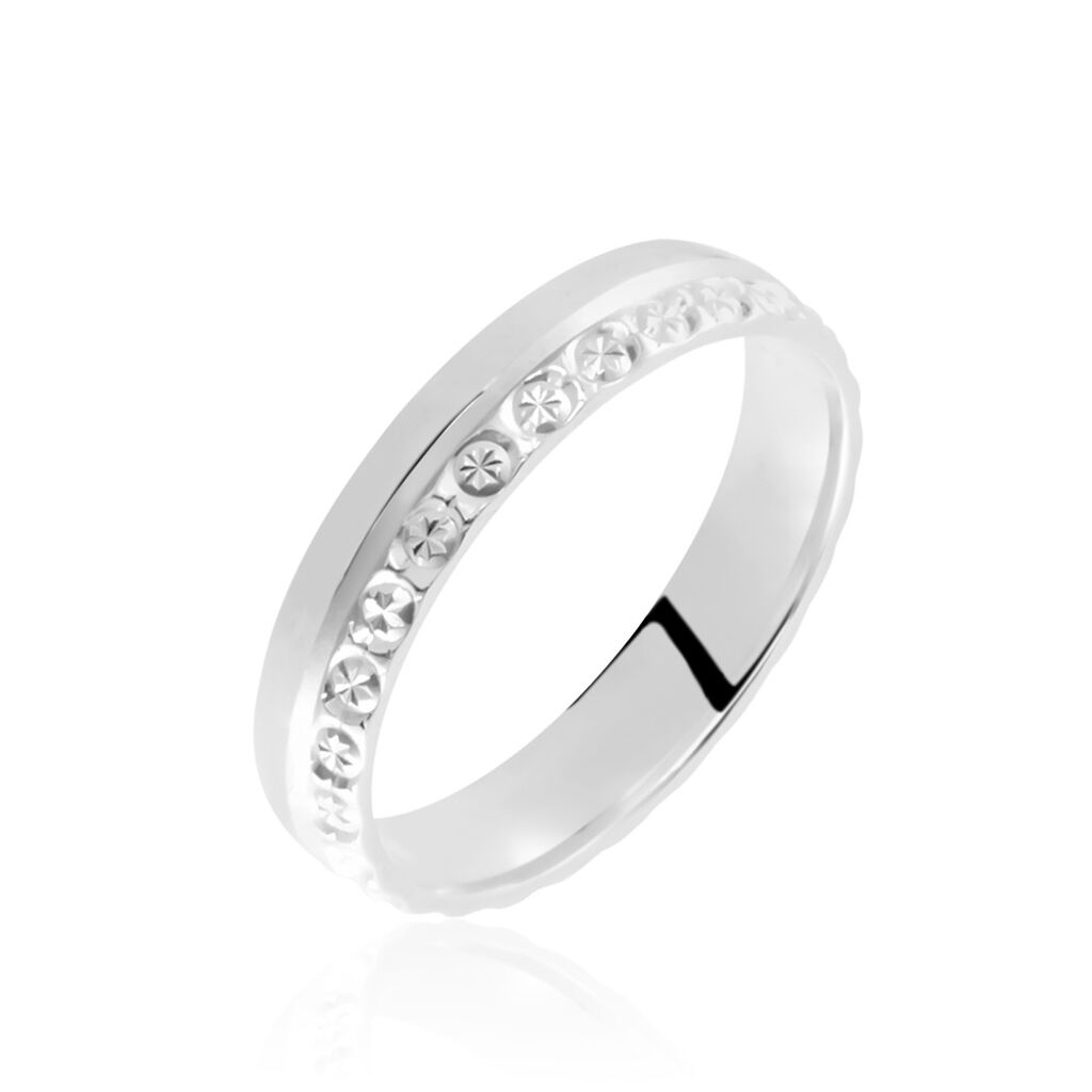 Alliance Veira Ruban Bombé Or Blanc - Alliances duo Unisex | Marc Orian