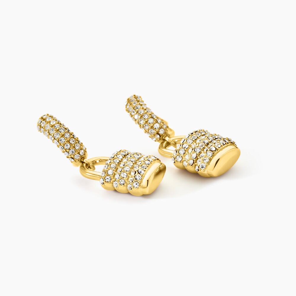 Boucles D'Oreilles Pendantes Guess My Secret Acier Jaune Oxyde De Zirconium - Pendantes Femme | Marc Orian
