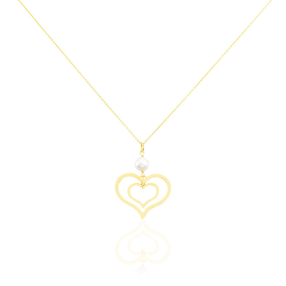 Collier Double Ajoure Or Jaune Perle De Culture - Colliers avec pierres Femme | Marc Orian