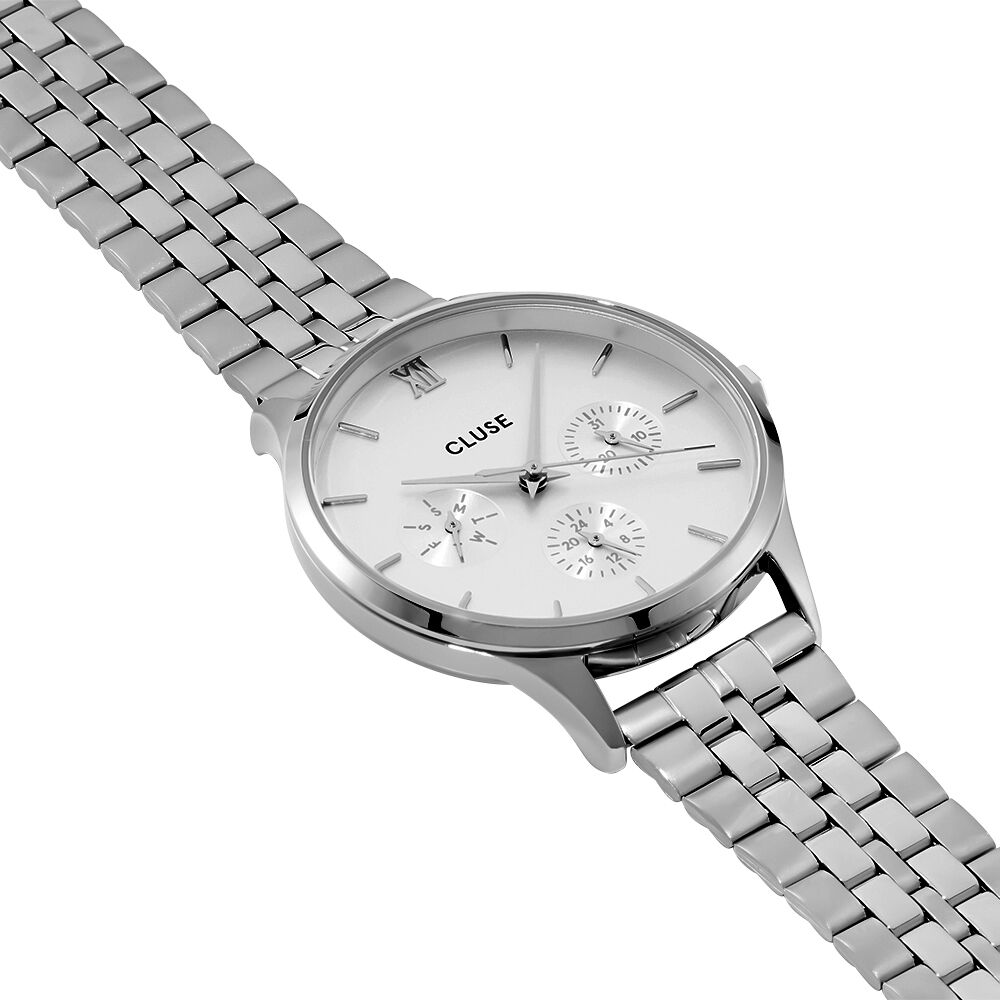 Montre Cluse Minuit Multifonction Argenté - Montres étanches Femme | Marc Orian