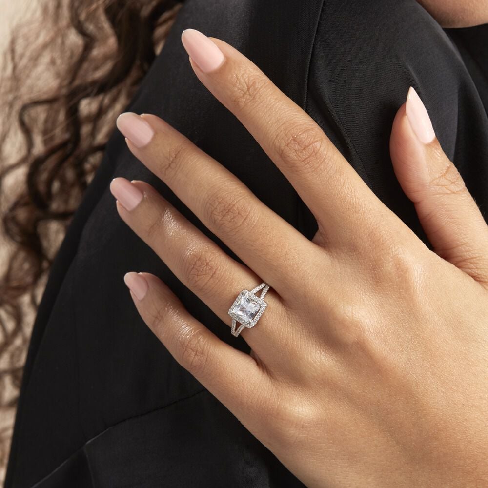 Bague Solitaire Wilona Argent Blanc Oxyde De Zirconium - Solitaires Femme | Marc Orian