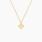 Pendentif Eudocie Coeur Lettre Or Jaune - Pendentifs Famille | Marc Orian
