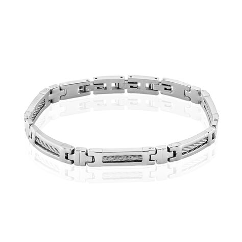 Bracelet Julien Acier Blanc - Bracelets chaînes Homme | Marc Orian