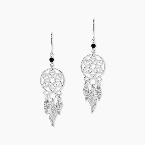 Boucles D'oreilles Pendantes Dream Catcher Argent Pierre De Synthese - Pendantes Femme | Marc Orian