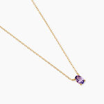 Collier Ovale Or Jaune Am&eacute;thyste - Colliers solitaires Femme | Marc Orian
