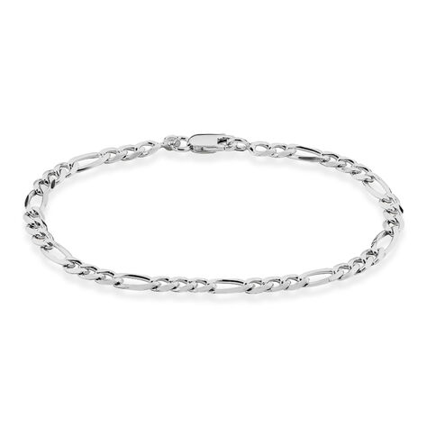 Bracelet Vivian Maille Alternee 1/3 Argent Blanc - Bracelets fantaisie Homme | Marc Orian