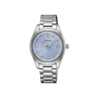 cadran argenté fond bleu sky bracelet acier argenté