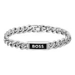 Bracelet Boss Kassy Emblem Acier Blanc - Bracelets cha&icirc;nes Homme | Marc Orian