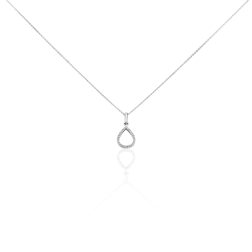 Collier Germinal Argent Blanc Oxyde De Zirconium - Colliers avec pierres Femme | Marc Orian
