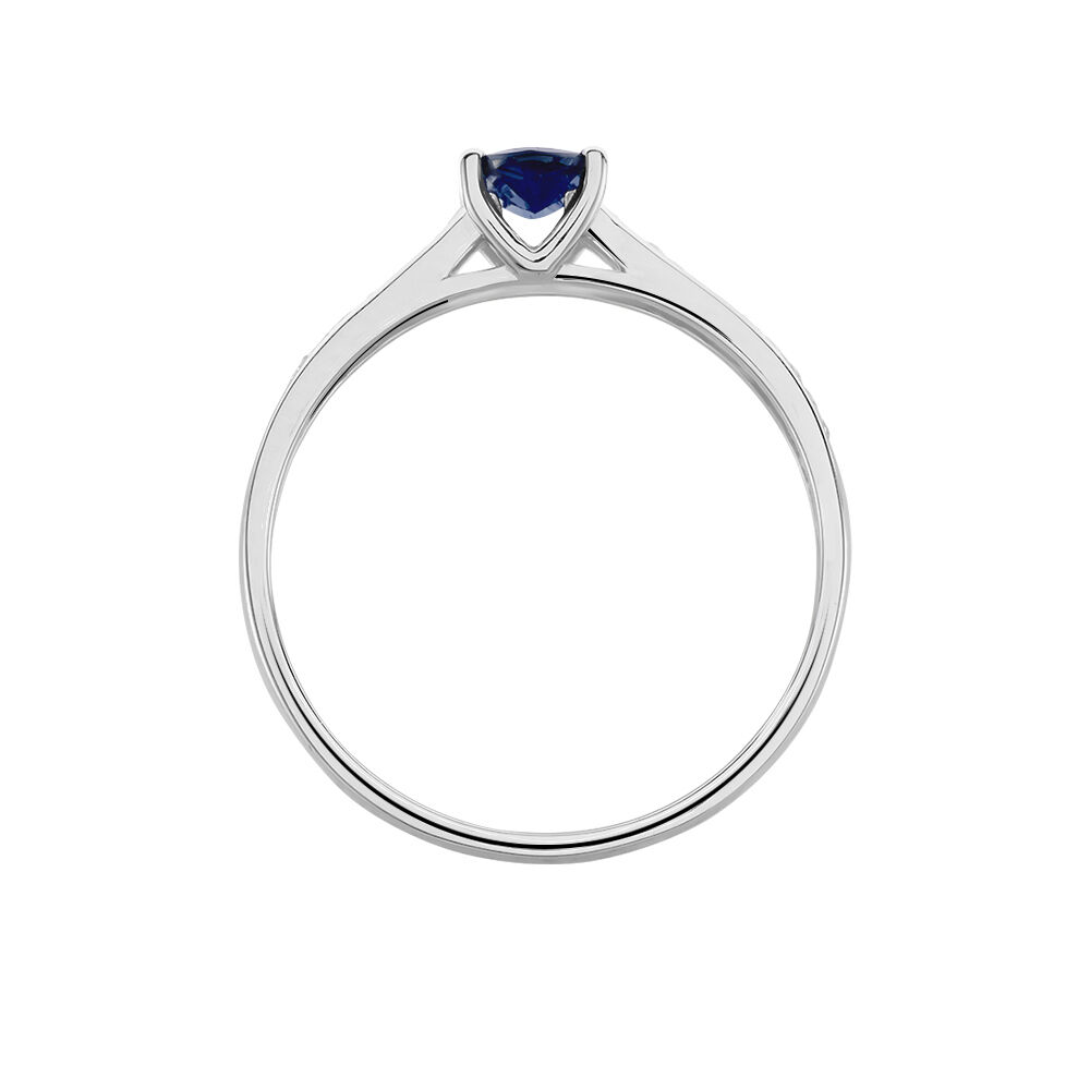 Bague Crista Or Blanc Saphir Et Diamant - Solitaires Femme | Marc Orian