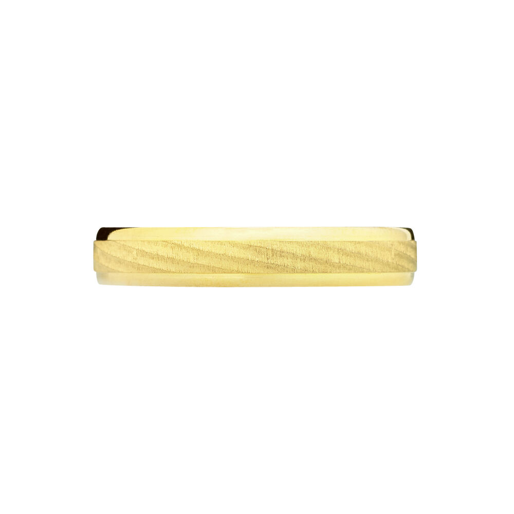 Alliance Fantaisie Sable Demi Jonc Classique Or Jaune - Alliances duo Unisex | Marc Orian