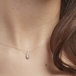 Collier Olly Or Blanc Oxyde De Zirconium - Colliers avec pierres Femme | Marc Orian