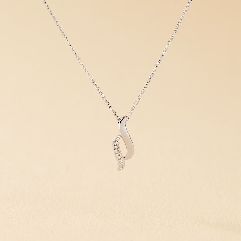 Collier Tylane Or Blanc Diamant - Colliers avec pierres Femme | Marc Orian
