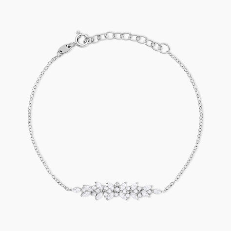 Bracelet Argent Blanc Precieux Flocon Oxyde De Zirconium - Bracelets fantaisie Femme | Marc Orian