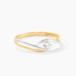 Bague Solitaire Peline Or Bicolore Oxyde De Zirconium - Solitaires Femme | Marc Orian