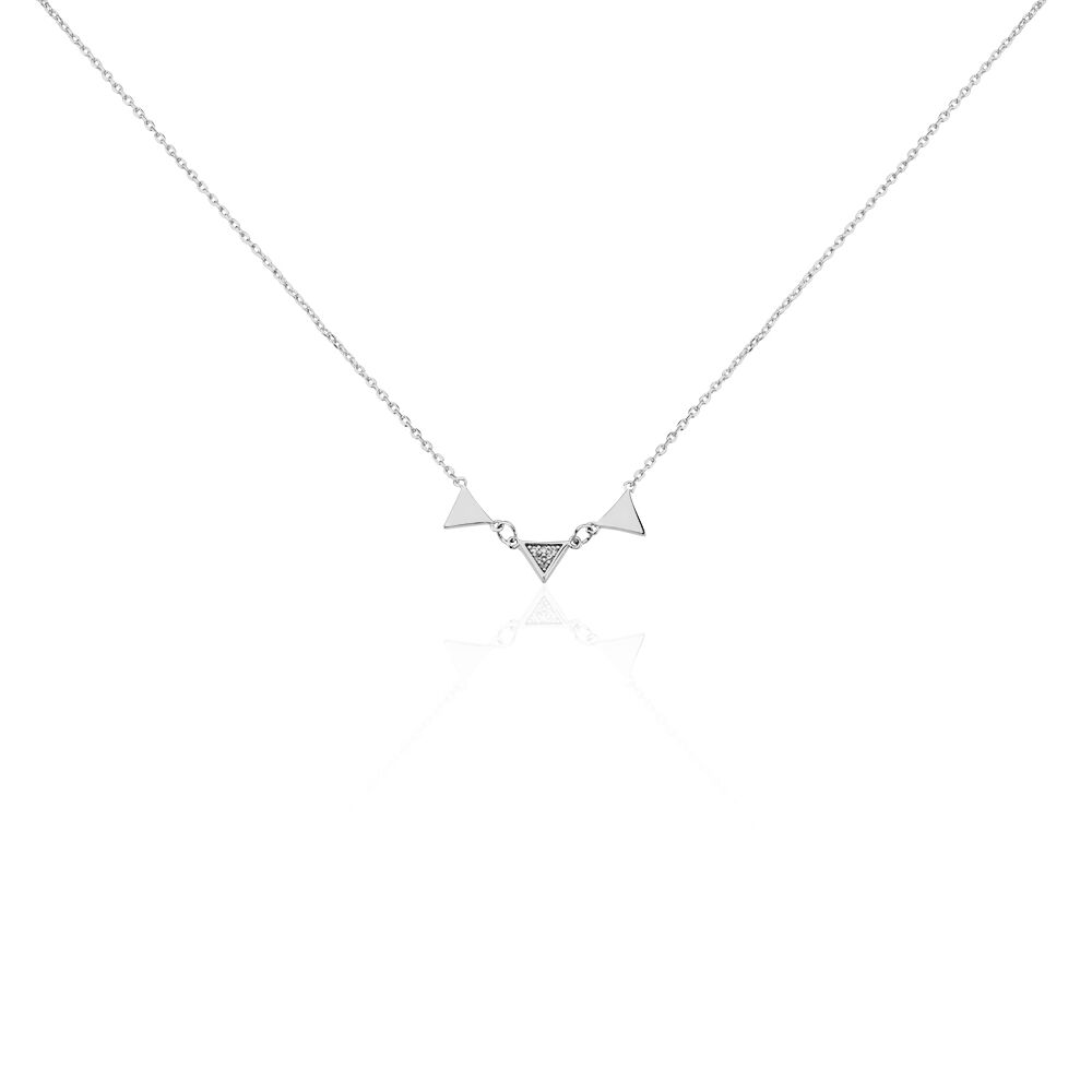 Collier Bartoumieu Argent Blanc Oxyde De Zirconium - Colliers avec pierres Femme | Marc Orian