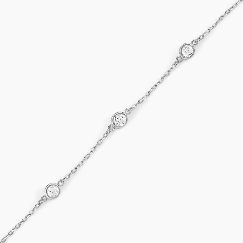 Bracelet Iseline Argent Blanc Oxyde De Zirconium - Bracelets fantaisie Femme | Marc Orian